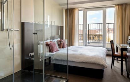 Guest room at Flemings Hotel in Vienna