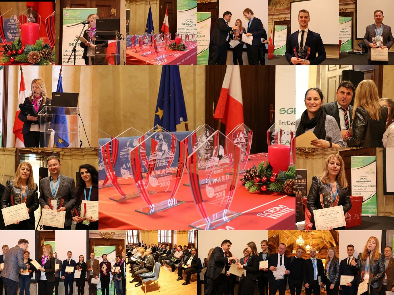 Conference participants receiving scientific presentation awards